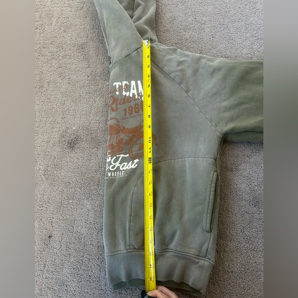 Modish Rebel Motor Team Hoodie | Distressed Graphic Sweatshirt | Size XS - Picture 7 of 10